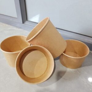 Kraft Paper Round Food Container - Image 2