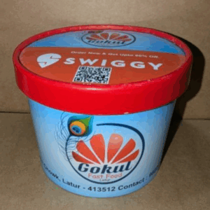 Printed Paper Food Container with Lid